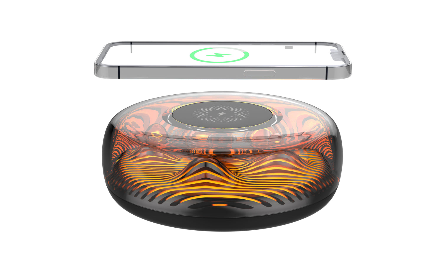 Two In One Wireless Charger Volcanic Eruption Lamp