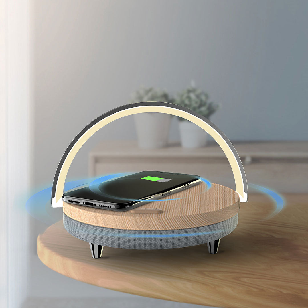 LED Lamp, portable speaker, wireless charger, lamp, 5.0 Bluetooth speaker, smart phone accessories, phone stand, smart products, charging pad, fast charger, charging station